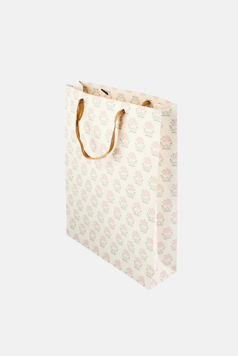 Muy Mucho Floral Print Gift Paper Bag, Multicolor